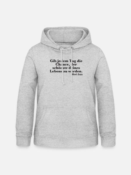 Berühmtes Zitat - Frauen Hoodie - Hellgrau meliert