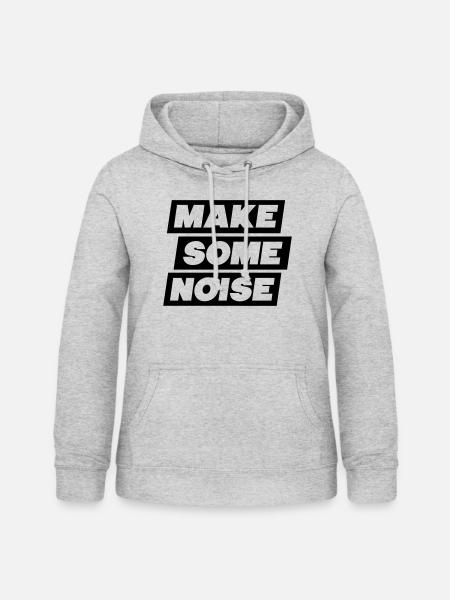 Make Some Noise - Lautstärke - Dezibel - Frauen Hoodie - Hellgrau meliert