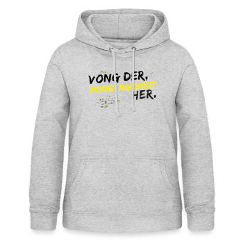 lundi - Sweat à capuche Femme - gris clair chiné - Devant - AI Model Female 172 light (172cm)