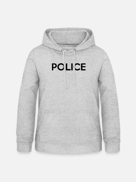 POLICE - Frauen Hoodie - Hellgrau meliert