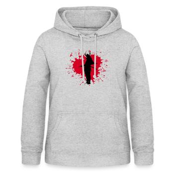 Japan - Frauen Hoodie - Hellgrau meliert - Vorne - AI Model Female 172 light (172cm)