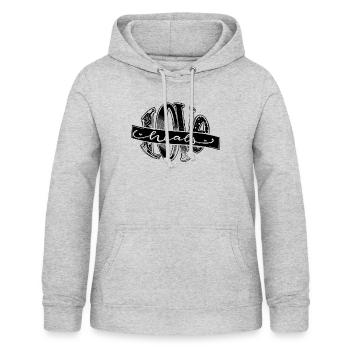 Love heals Black - Women's Hoodie - light heather grey - Front - AI Model Female 172 light (172cm)