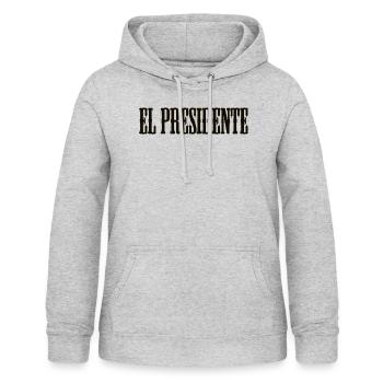 El Presidente - Sweat à capuche Femme - gris clair chiné - Devant - AI Model Female 172 light (172cm)