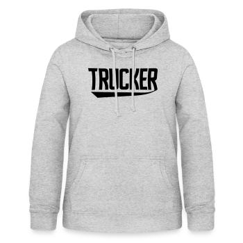 trucker - Frauen Hoodie - Hellgrau meliert - Vorne - AI Model Female 172 light (172cm)