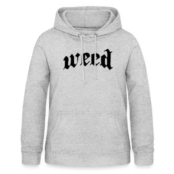 WEED LOGO MARY JANE CANNABIS - Sweat à capuche Femme - gris clair chiné - Devant - AI Model Female 172 light (172cm)