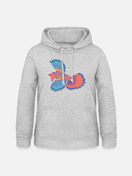 Flughund - Frauen Hoodie - Hellgrau meliert