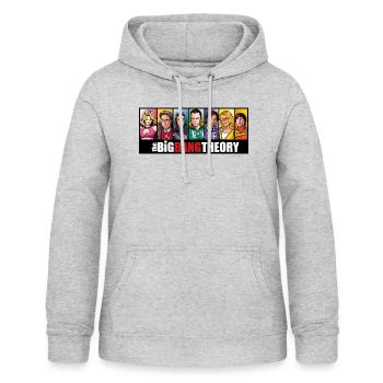 The Big Bang Theory Comic - Frauen Hoodie - Hellgrau meliert - Vorne - AI Model Female 172 light (172cm)