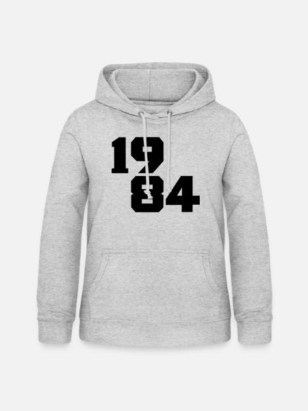 1984 - Frauen Hoodie - Hellgrau meliert