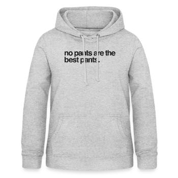 Pas de pantalons sont les meilleurs pantalons cadeau drôle - Sweat à capuche Femme - gris clair chiné - Devant - AI Model Female 172 light (172cm)