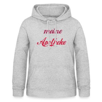 ma pharmacie - Sweat à capuche Femme - gris clair chiné - Devant - AI Model Female 172 light (172cm)