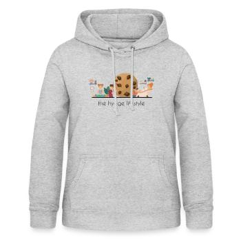 Hygge Lebensstil - Frauen Hoodie - Hellgrau meliert - Vorne - AI Model Female 172 light (172cm)