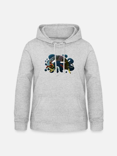 Doghygge - Frauen Hoodie - Hellgrau meliert