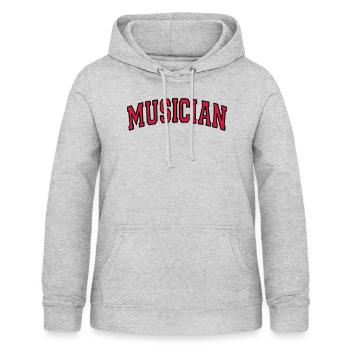 Musicien - Sweat à capuche Femme - gris clair chiné - Devant - AI Model Female 172 light (172cm)