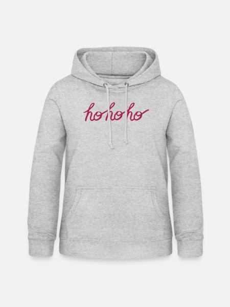 hohoho - Frauen Hoodie - Hellgrau meliert