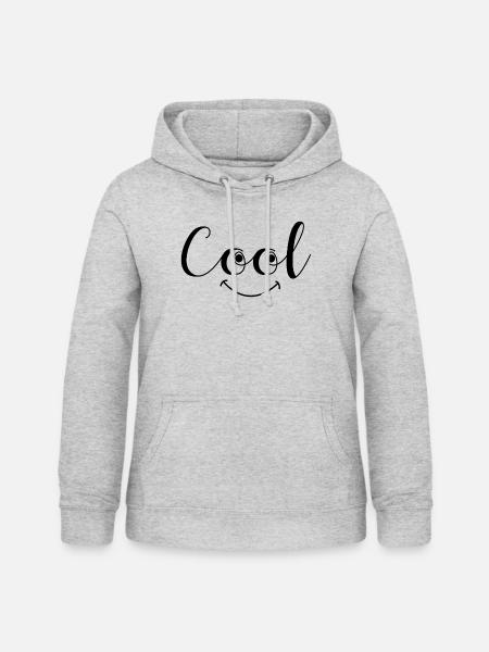 cooles Design - Frauen Hoodie - Hellgrau meliert