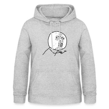 pourquoi - Sweat à capuche Femme - gris clair chiné - Devant - AI Model Female 172 light (172cm)