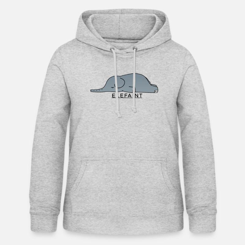 Elefaint - Sweat à capuche Femme - gris clair chiné