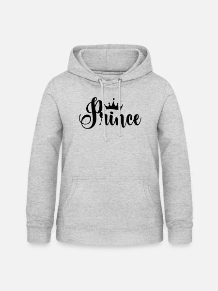 Prinz - Frauen Hoodie - Hellgrau meliert