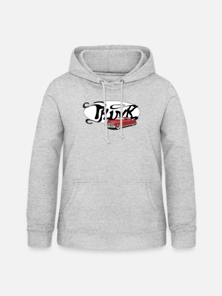THINK Logo Classic - Frauen Hoodie - Hellgrau meliert