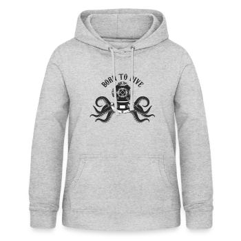 Diver - Women's Hoodie - light heather grey - Front - AI Model Female 172 light (172cm)