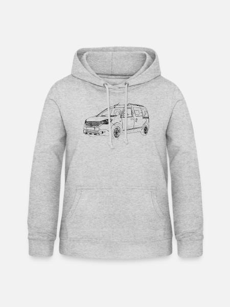 Dokker1 - Frauen Hoodie - Hellgrau meliert