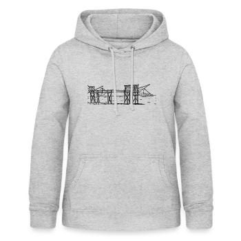 Fouras - Frauen Hoodie - Hellgrau meliert - Vorne - AI Model Female 172 light (172cm)