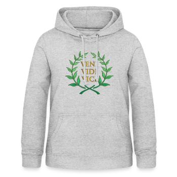 Veni Vidi Vici - Women's Hoodie - light heather grey - Front - AI Model Female 172 light (172cm)