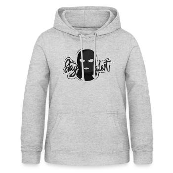 Stay Alert Skimaske - Frauen Hoodie - Hellgrau meliert - Vorne - AI Model Female 172 light (172cm)