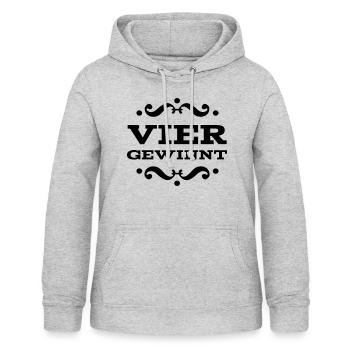 Vier gewinnt - Frauen Hoodie - Hellgrau meliert - Vorne - AI Model Female 172 light (172cm)