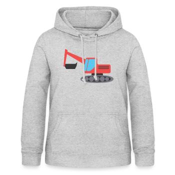 Bagger - Frauen Hoodie - Hellgrau meliert - Vorne - AI Model Female 172 light (172cm)