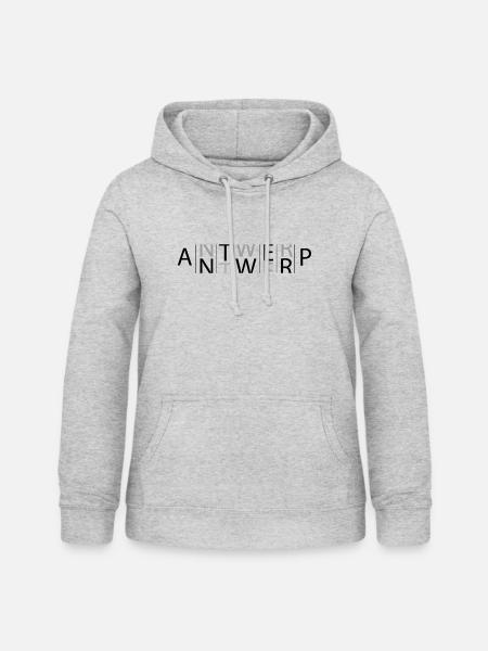 ANTWERP Raster - Vrouwen hoodie - lichtgrijs gemêleerd