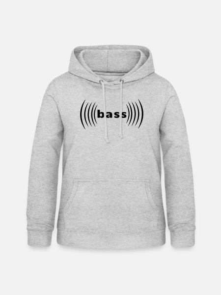 bass waves - Frauen Hoodie - Hellgrau meliert
