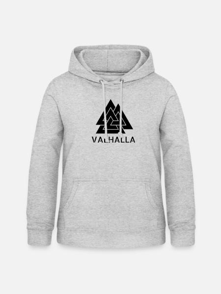 Walhalla - Frauen Hoodie - Hellgrau meliert