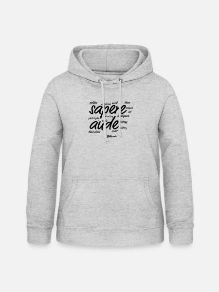 kant black - Frauen Hoodie - Hellgrau meliert