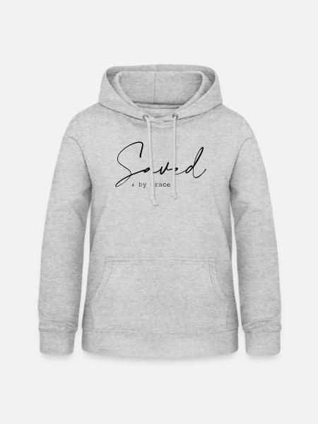 Saved by Grace - Frauen Hoodie - Hellgrau meliert