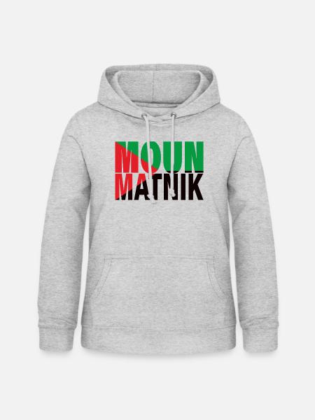 Martinique Fahne Botschaft - Frauen Hoodie - Hellgrau meliert