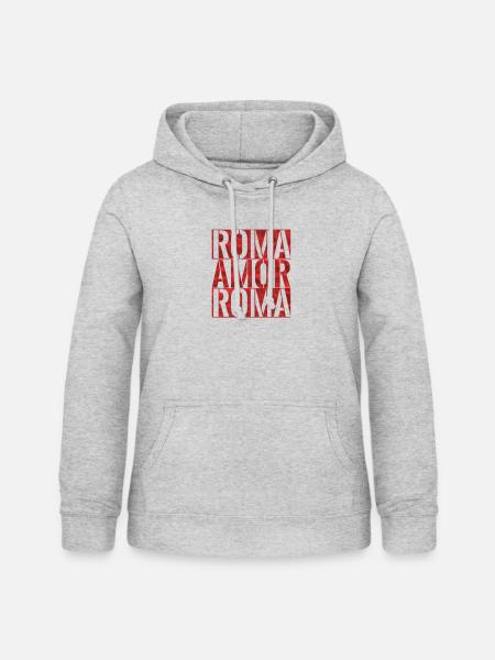 ROM LIEBE ROM - Frauen Hoodie - Hellgrau meliert