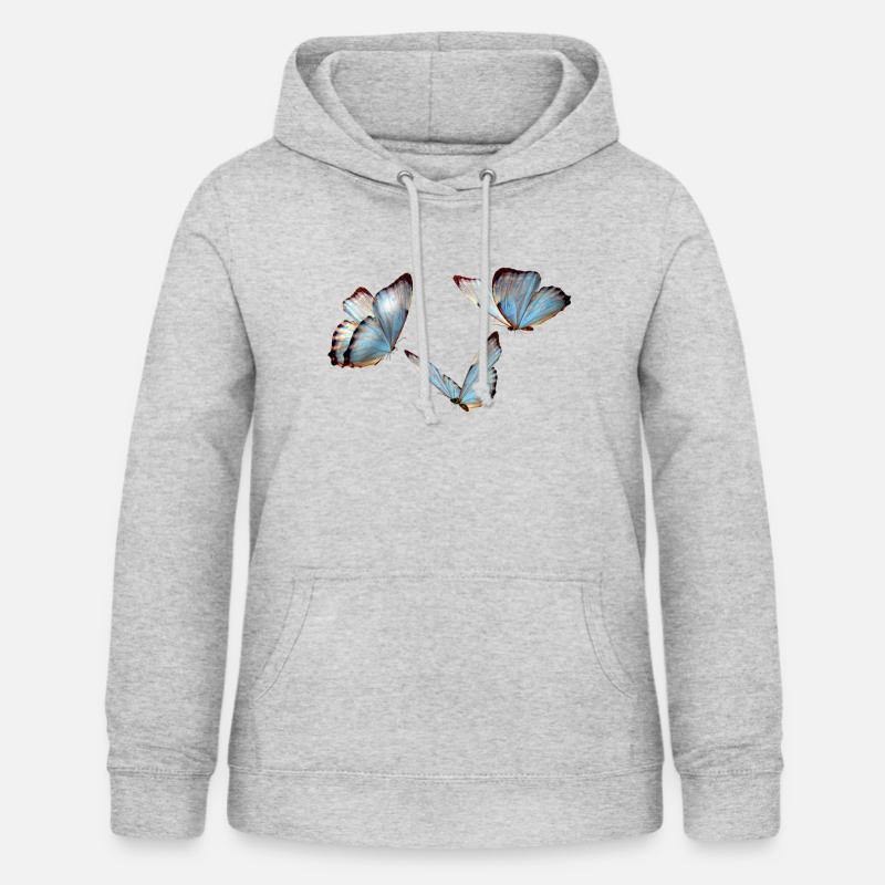 Butterflies - Women's Hoodie - light heather grey