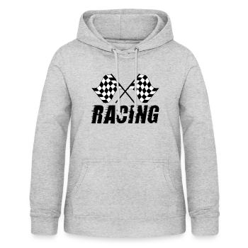 CURBS RACING - Frauen Hoodie - Hellgrau meliert - Vorne - AI Model Female 172 light (172cm)