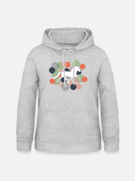 Pattern Isi - Frauen Hoodie - Hellgrau meliert