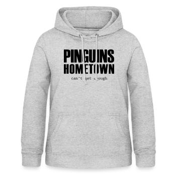 ville natale des pingouins - Sweat à capuche Femme - gris clair chiné - Devant - AI Model Female 172 light (172cm)