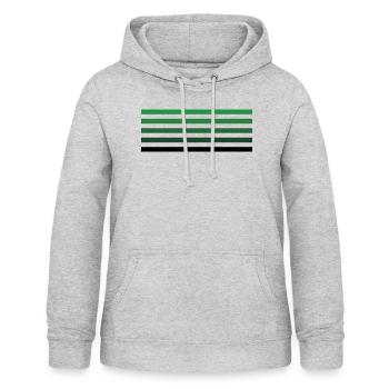 Gestreift grün - Frauen Hoodie - Hellgrau meliert - Vorne - AI Model Female 172 light (172cm)
