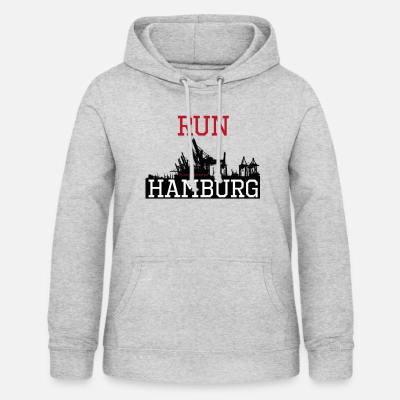 Course de Hambourg - Sweat à capuche Femme - gris clair chiné