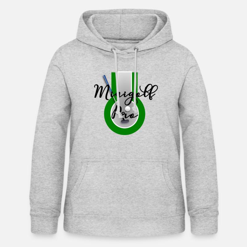 Minigolf pro | minigolfen - Sweat à capuche Femme - gris clair chiné
