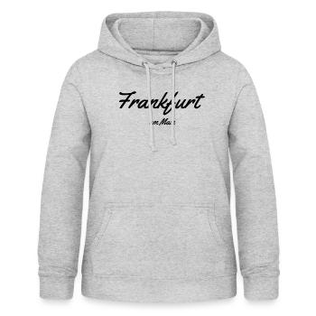 Francfort-sur-le-Main - Sweat à capuche Femme - gris clair chiné - Devant - AI Model Female 172 light (172cm)
