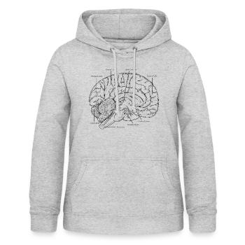 Anatomie Gehirn - Frauen Hoodie - Hellgrau meliert - Vorne - AI Model Female 172 light (172cm)