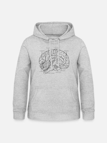 Anatomie Gehirn - Frauen Hoodie - Hellgrau meliert