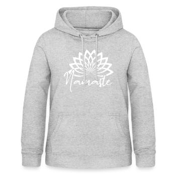 Namaste - Frauen Hoodie - Hellgrau meliert - Vorne - AI Model Female 172 light (172cm)