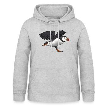 Papageientaucher - Frauen Hoodie - Hellgrau meliert - Vorne - AI Model Female 172 light (172cm)