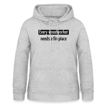 carpenter work tshirts present gift - Women's Hoodie - light heather grey - Front - AI Model Female 172 light (172cm)